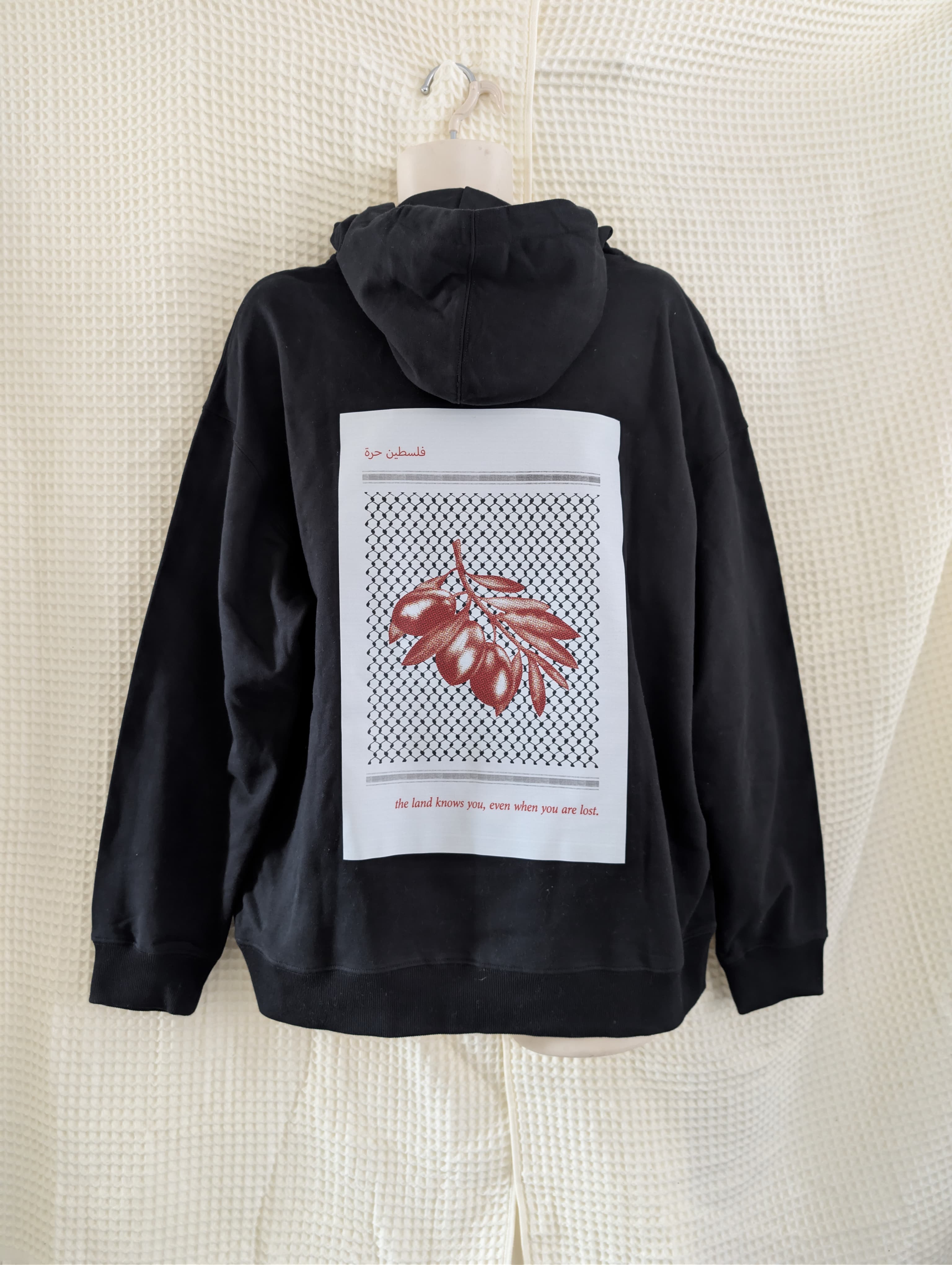 Kenza’s Treasures hoodies- “Clothing with purpose”-The Land Knows You Even When You Are Lost- 100% cotton, oversized fit-unisex