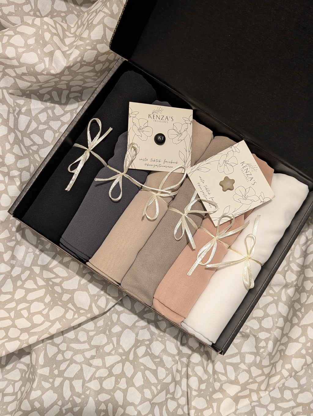 Chiffon Hijab Gift Box- The Core Elements Collection- Set of 6 + Free Hijab Magnets