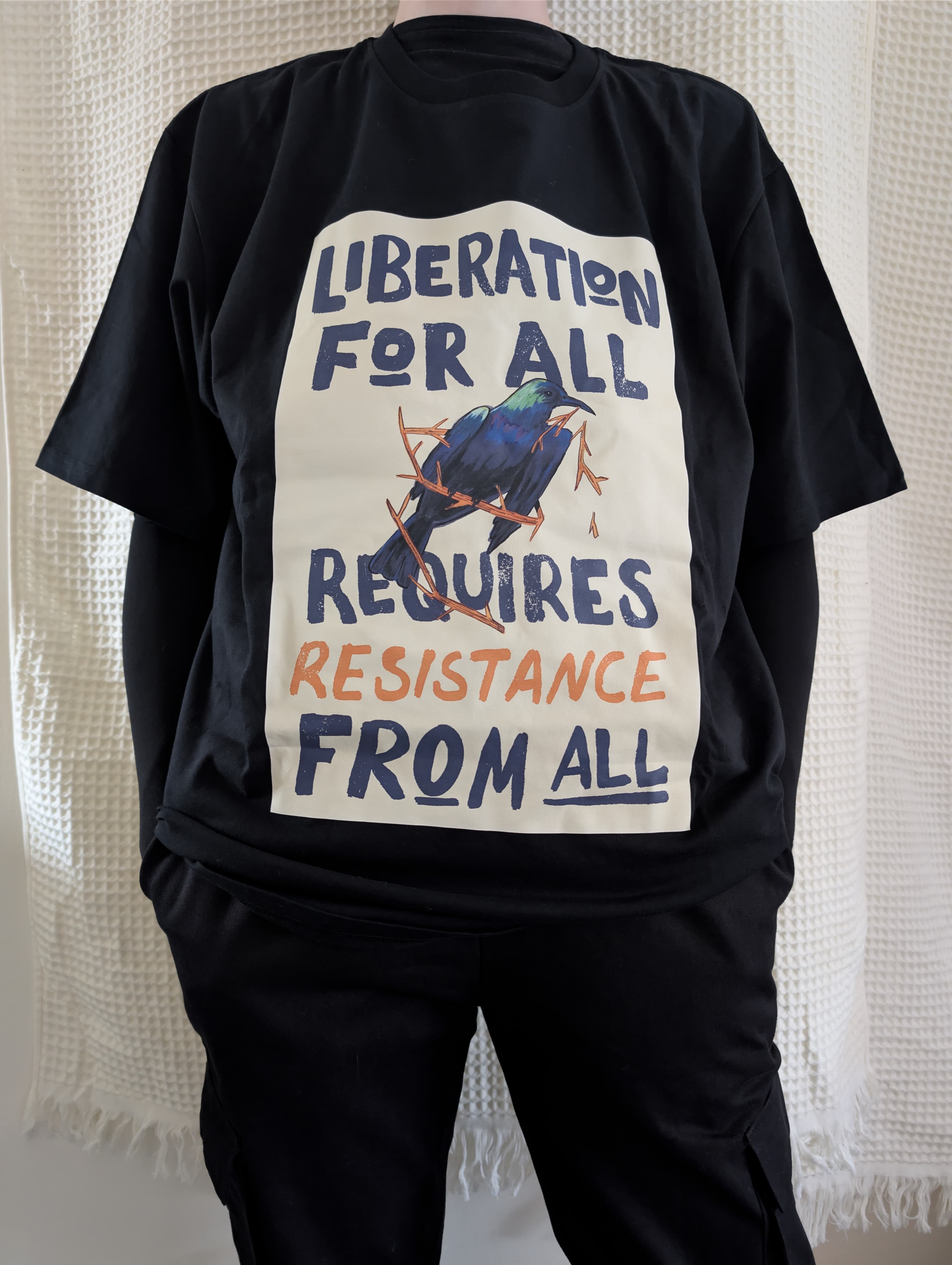Kenza’s Treasures T-Shirts “Clothing With Purpose”- Liberation For All- Oversized fit- Unisex