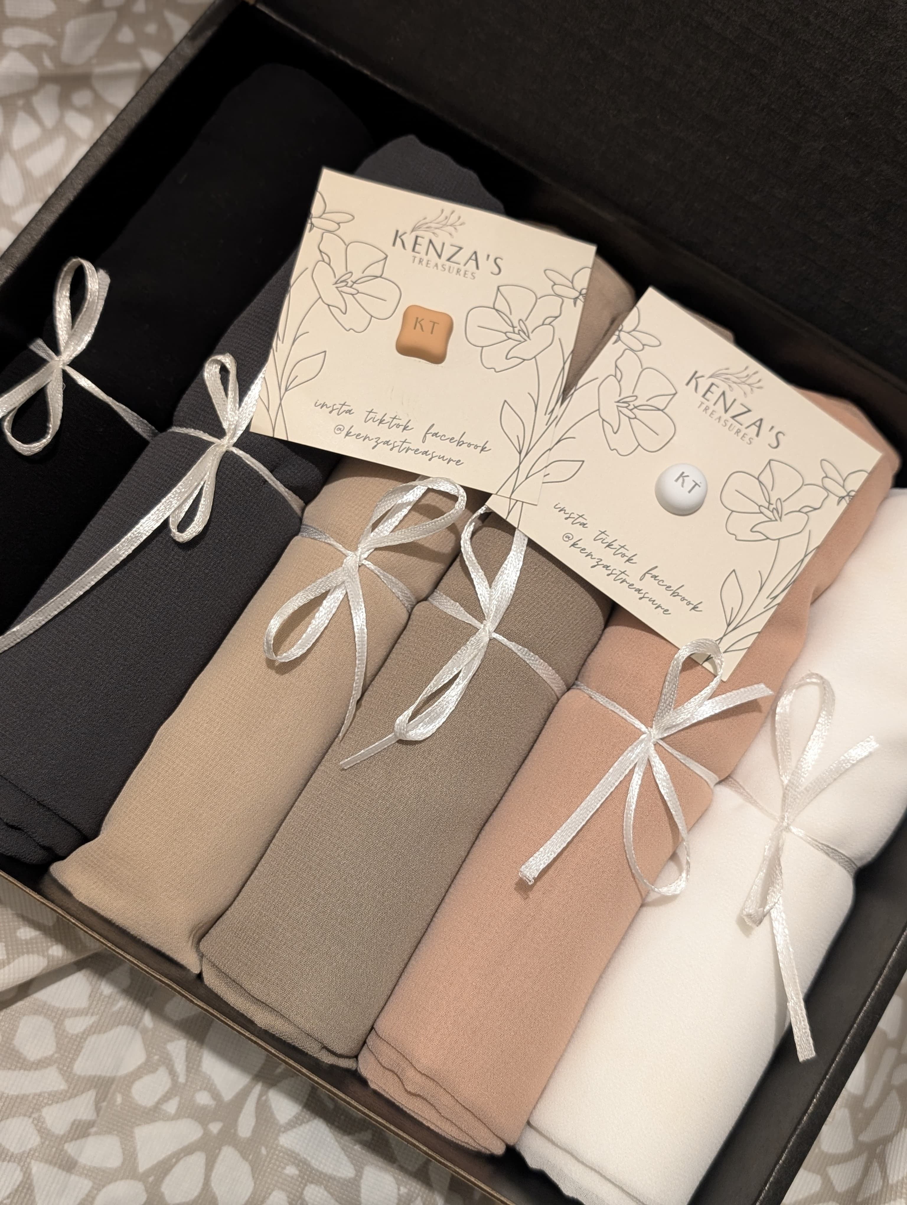 Chiffon Hijab Gift Box- The Core Elements Collection- Set of 6 + Free Hijab Magnets