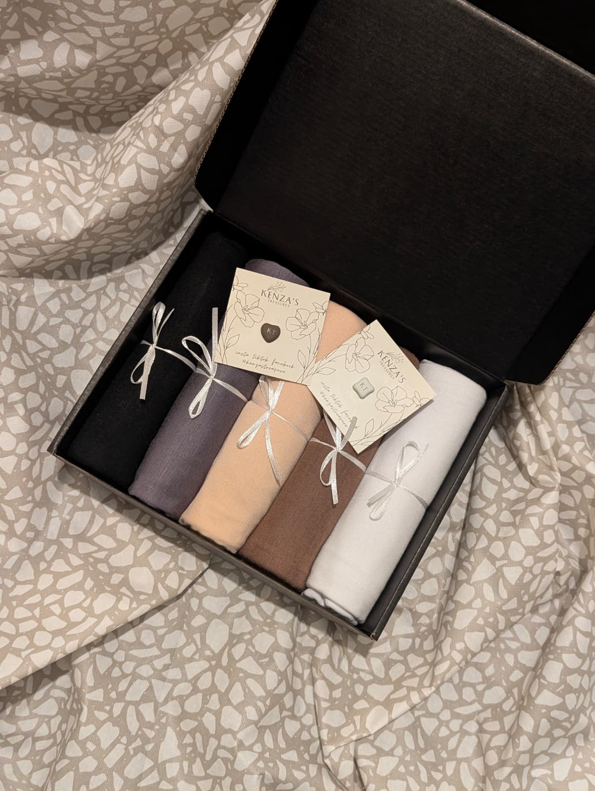 Jersey Hijab Gift Box- Signature Elements Collection- Set of 5 + Free Hijab Magnets