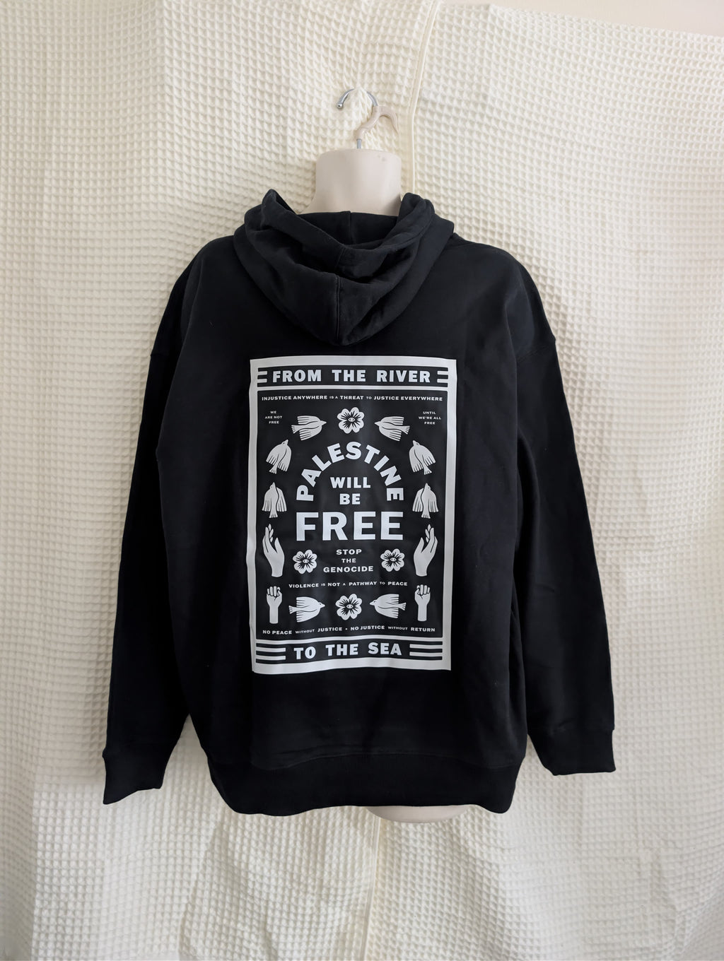 Kenza’s Treasures hoodies- “Clothing With Purpose” -Palestine Will Be Free-100% cotton, oversized fit-unisex