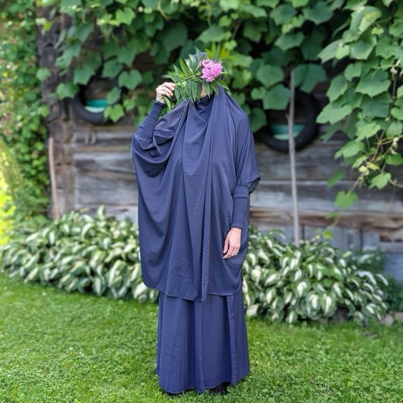 2 Piece Jilbab- skirt and tunic (black, blue, navy)