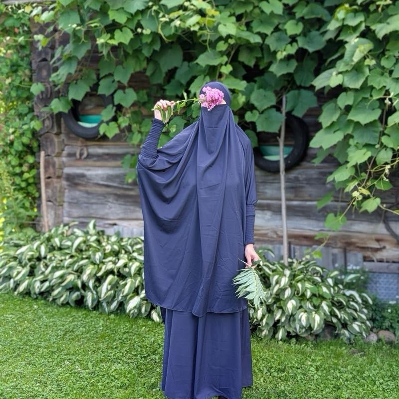 2 Piece Jilbab- skirt and tunic (black, blue, navy)