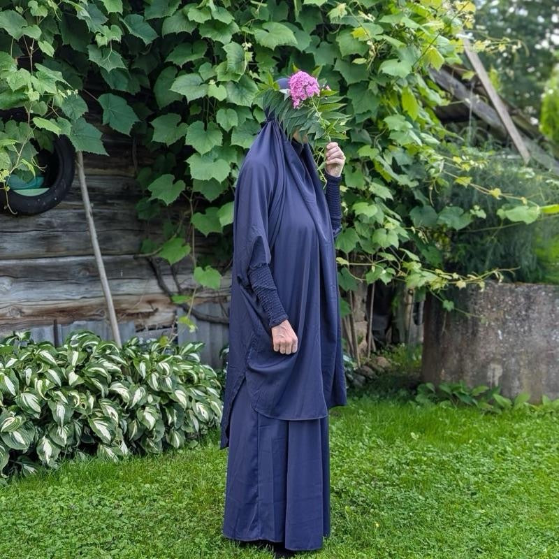 2 Piece Jilbab- skirt and tunic (black, blue, navy)