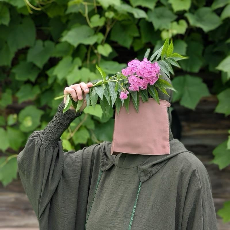 7” Half Niqabs From Breathable Korean Wool Chiffon With Elasticated Band- Multiple Colours Availabla