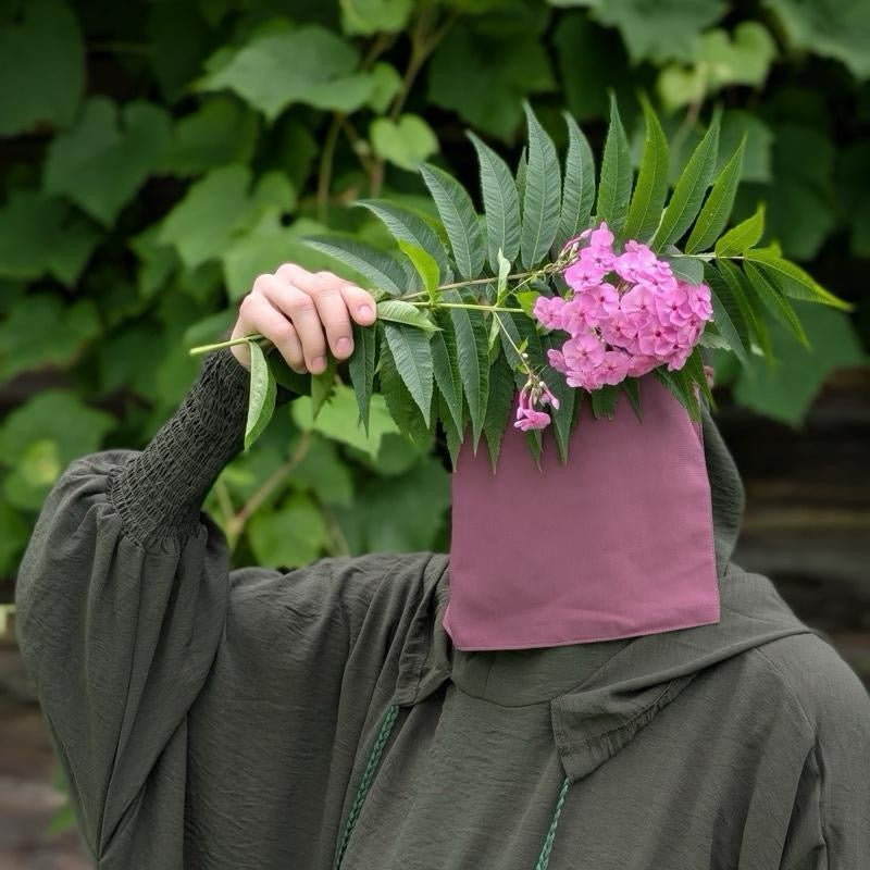 7” Half Niqabs From Breathable Korean Wool Chiffon With Elasticated Band- Multiple Colours Availabla