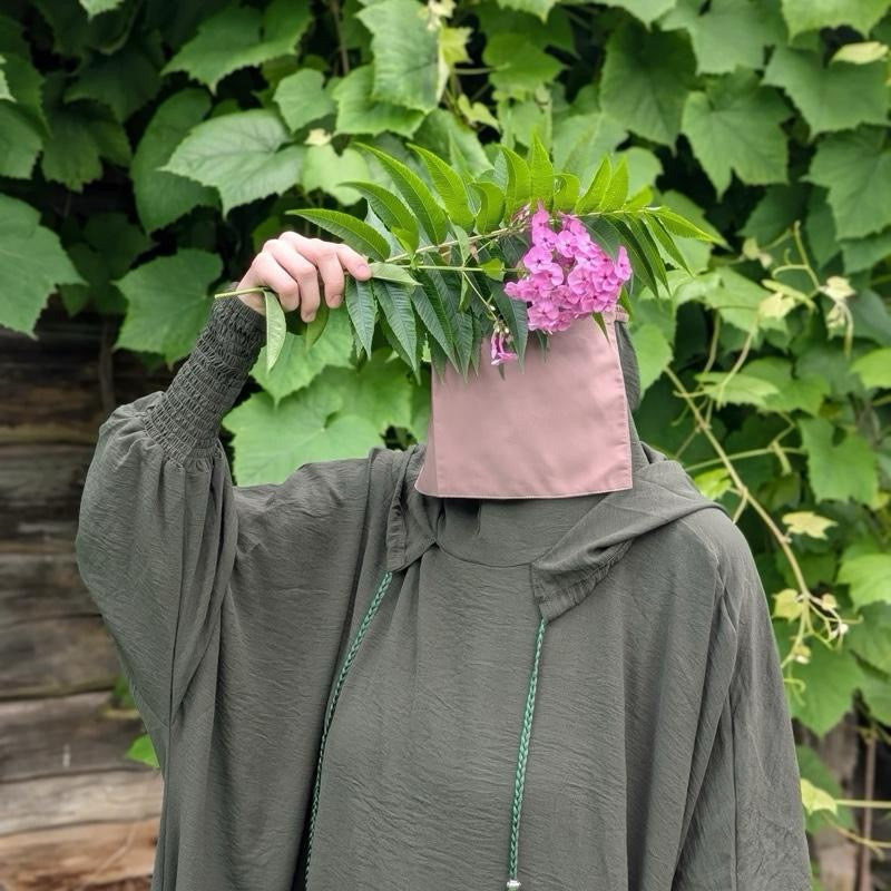 7” Half Niqabs From Breathable Korean Wool Chiffon With Elasticated Band- Multiple Colours Availabla