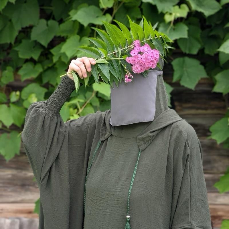 7” Half Niqabs From Breathable Korean Wool Chiffon With Elasticated Band- Multiple Colours Availabla