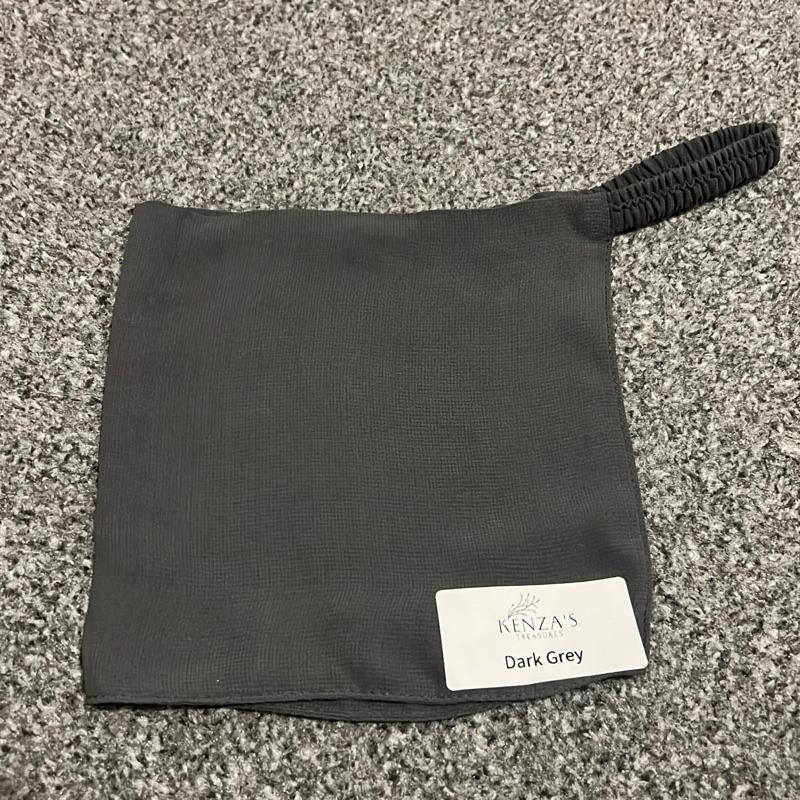 7” Half Niqabs From Breathable Korean Wool Chiffon With Elasticated Band- Multiple Colours Availabla