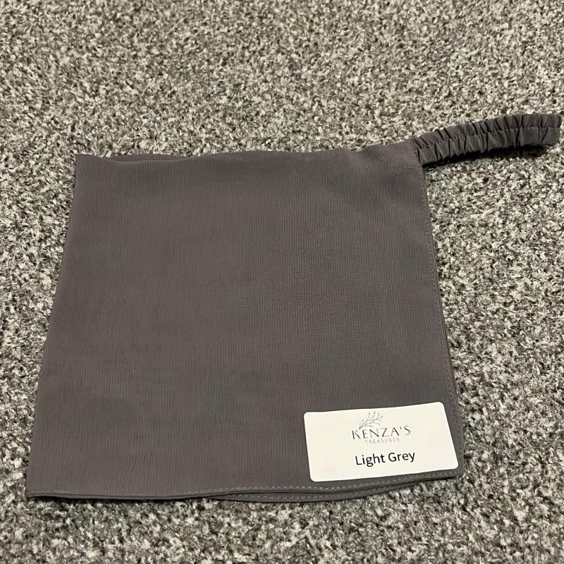 7” Half Niqabs From Breathable Korean Wool Chiffon With Elasticated Band- Multiple Colours Availabla