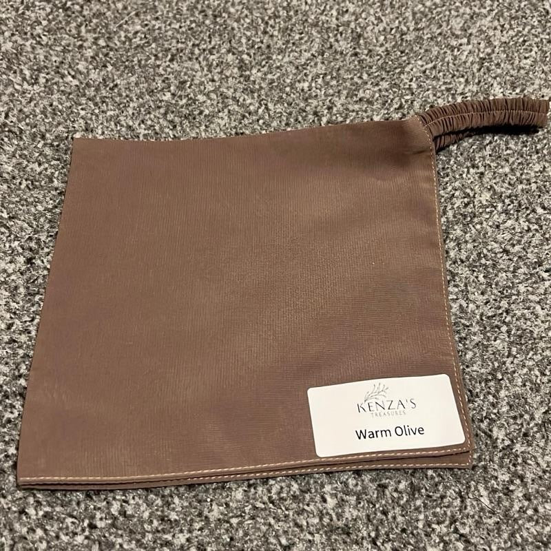 7” Half Niqabs From Breathable Korean Wool Chiffon With Elasticated Band- Multiple Colours Availabla