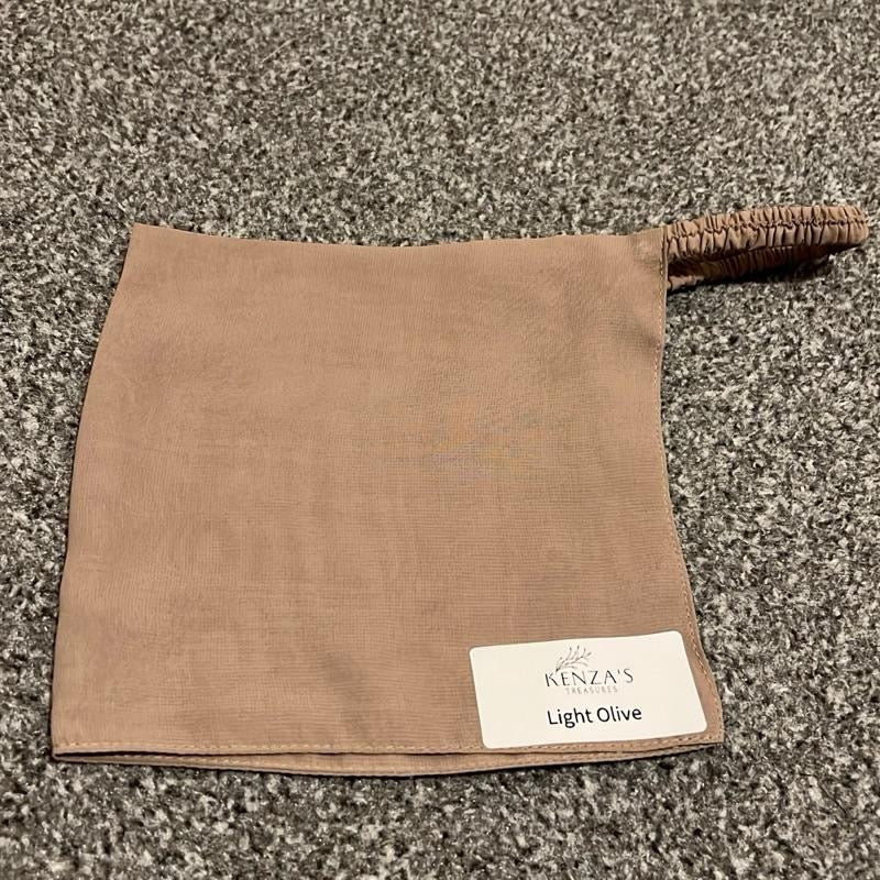 7” Half Niqabs From Breathable Korean Wool Chiffon With Elasticated Band- Multiple Colours Availabla