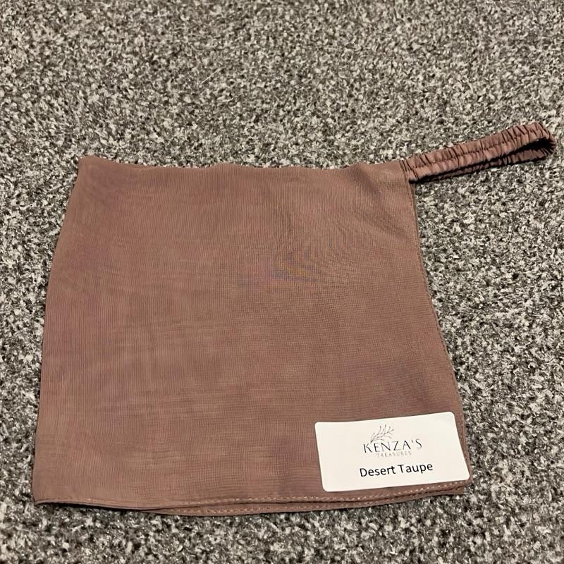 7” Half Niqabs From Breathable Korean Wool Chiffon With Elasticated Band- Multiple Colours Availabla