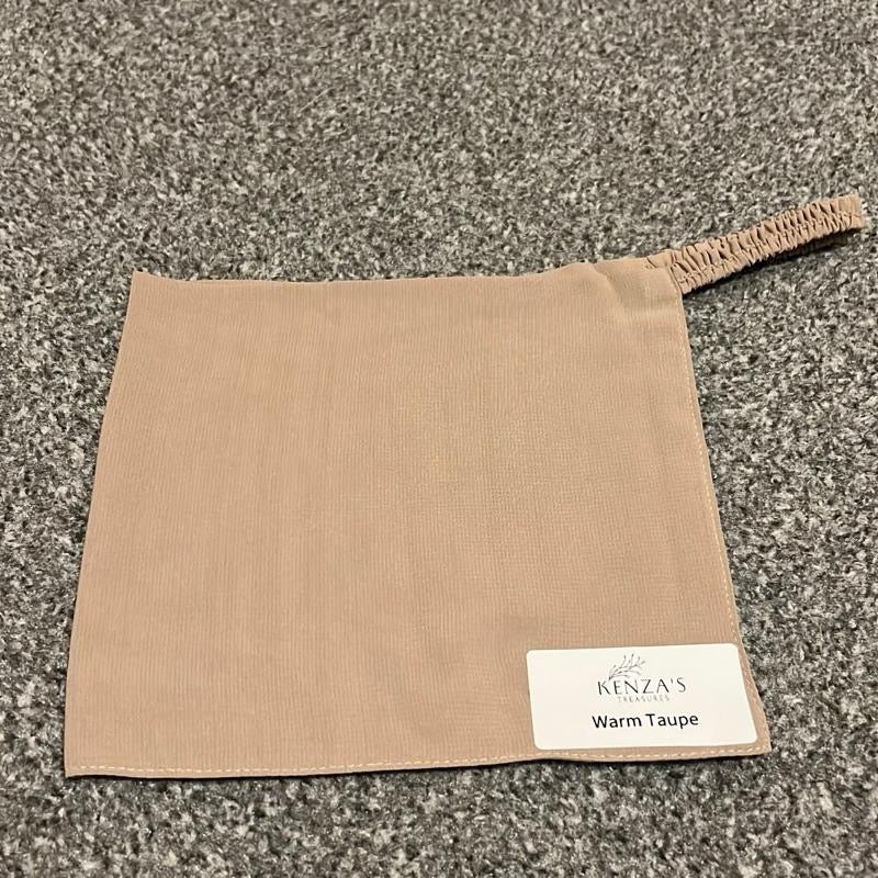 7” Half Niqabs From Breathable Korean Wool Chiffon With Elasticated Band- Multiple Colours Availabla