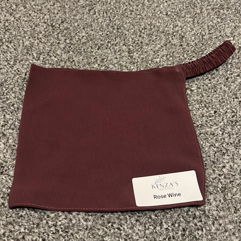 7” Half Niqabs From Breathable Korean Wool Chiffon With Elasticated Band- Multiple Colours Availabla