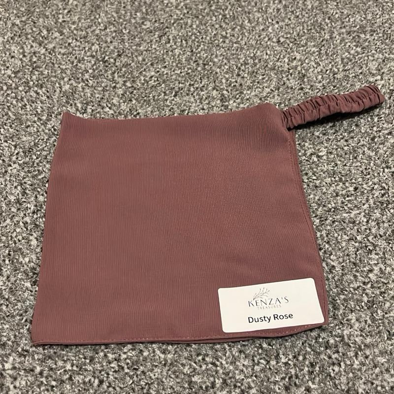 7” Half Niqabs From Breathable Korean Wool Chiffon With Elasticated Band- Multiple Colours Availabla